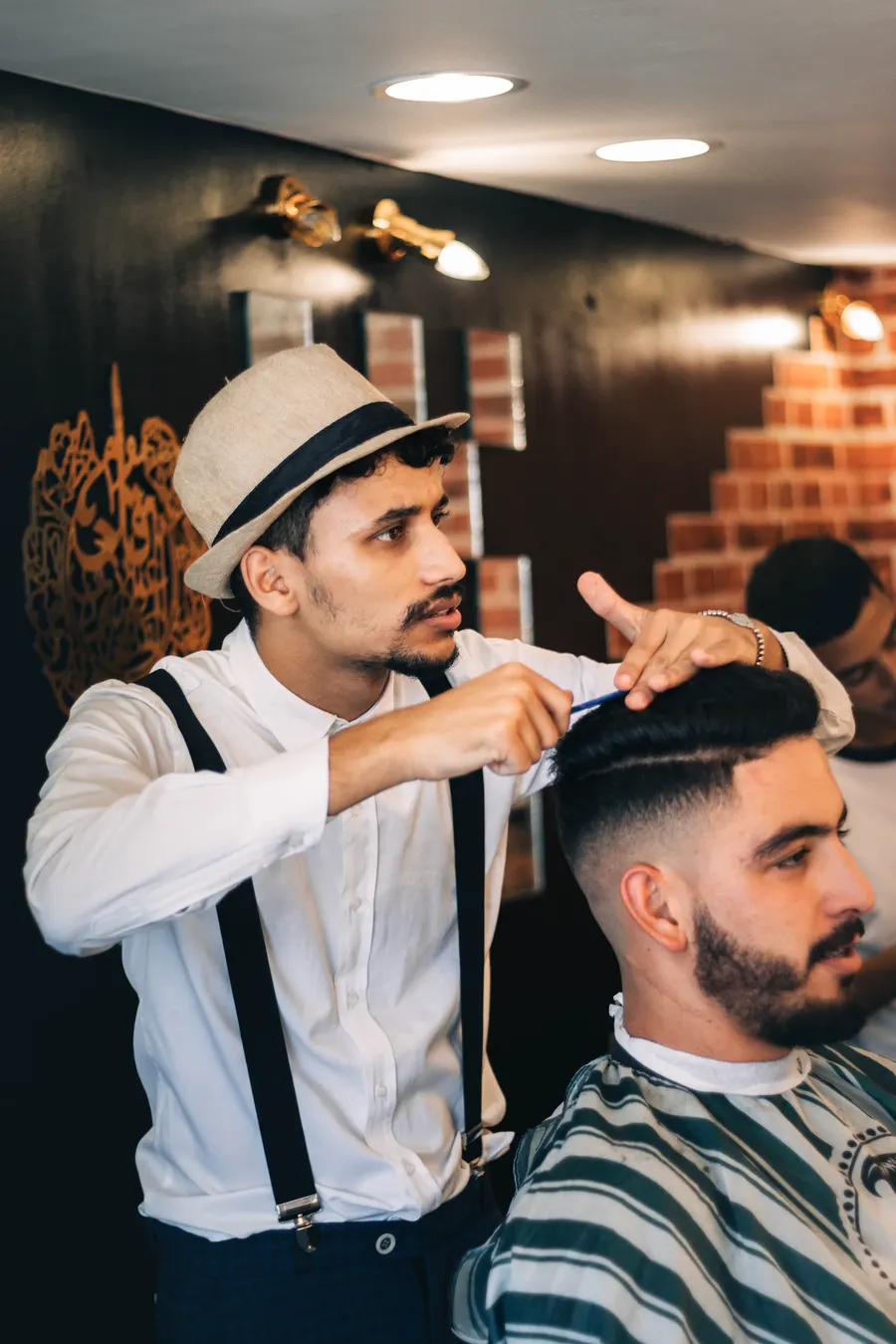 Classic barbering — scissor work over comb